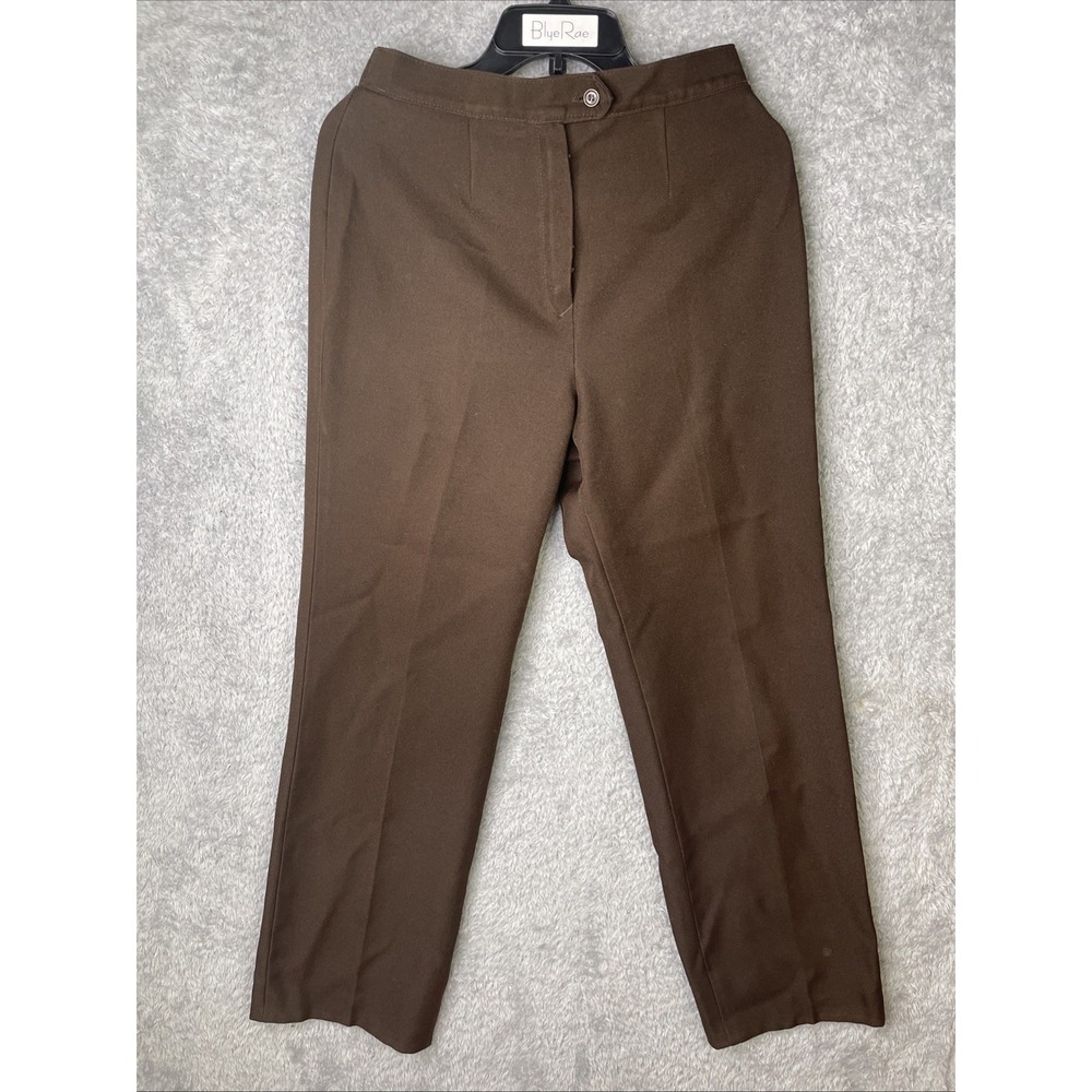 Vtg Sears Roebuck Pants That Fit Womens Perma-Press Long Pants Brown Size 12
